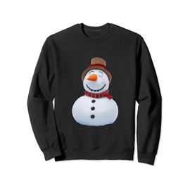 Schneemann Schnee Weihnachten frostig Winter Kohle Schneeflocken Karotte Sweatshirt