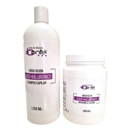 Shampoo 1lt Y Mascarilla 1kg Acido Hialuronico Labonte                                                                                                