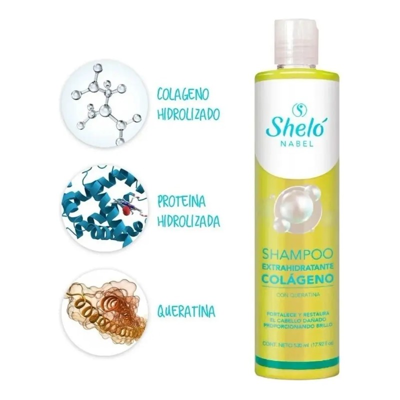 Shampoo Acondicionador Extra Hidratante Colageno Keratin