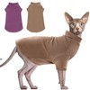 Idepet Sphynx Cats Sweater 2 Pack,Turtleneck Hairless Cat Shirt Soft