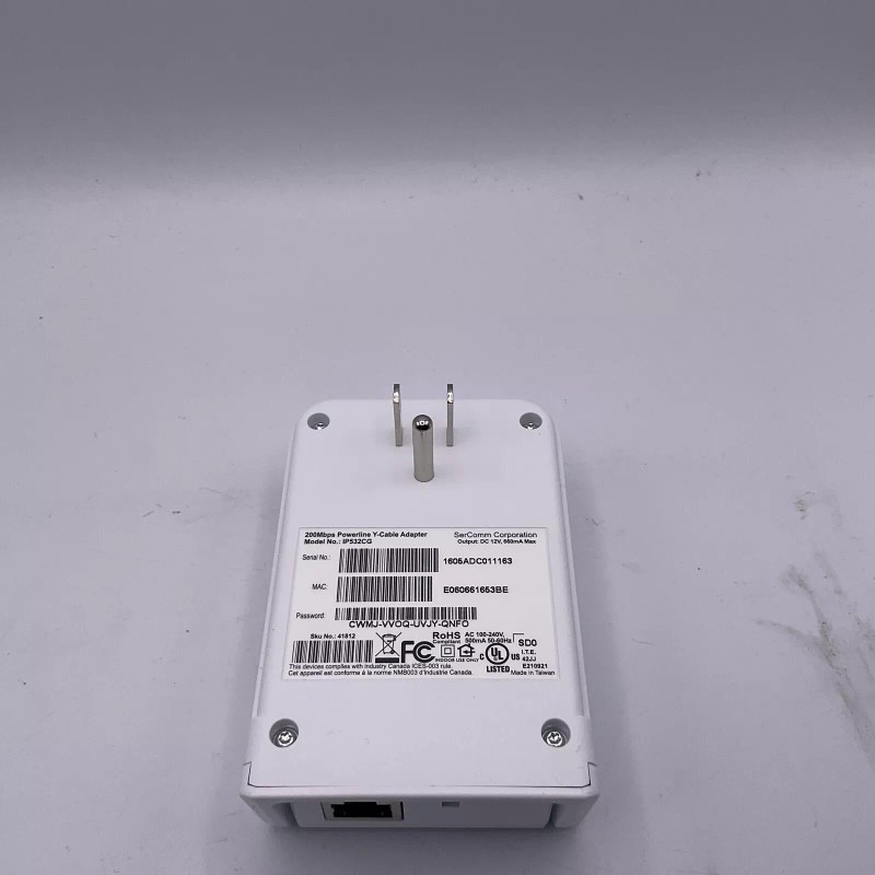 SerComm 200Mbps Powerline Y-Cable Adapter - Model IP532CG - 12V