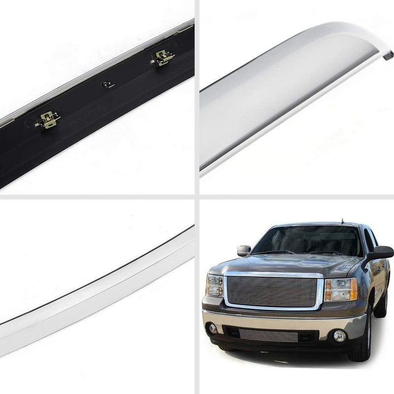 G-PLUS Front Hood Molding Chrome Compatible with GMC Sierra 1500