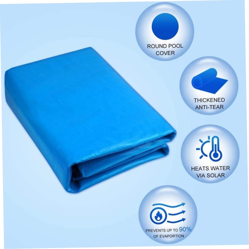 Round Swimming Pool Cover,10ft Solar Pool Cover for Easy Set