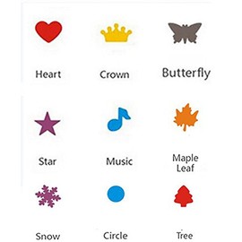 9 PCS Mini Paper Punches Sets Christmas tree Snowflake and Circle Craft Hole Puncher Shape DIY Scrapbook Paper Cards Art Cutter Tool