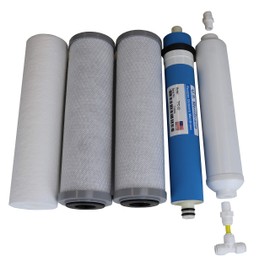 Compatible APEC Ultimate Complete 5 stage high capacity filter set for model ROES-50, RO-45, RO-PUMP RO Reverse Osmosis systems, 100% compatible + instructions and free tech support, provided by Alton