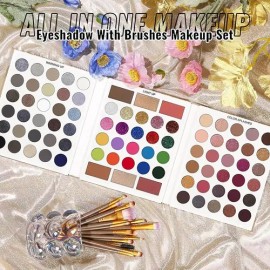 Ucanbe Paleta 86 Colores De Sombras Con Brochas Maquillaje                                                                                            