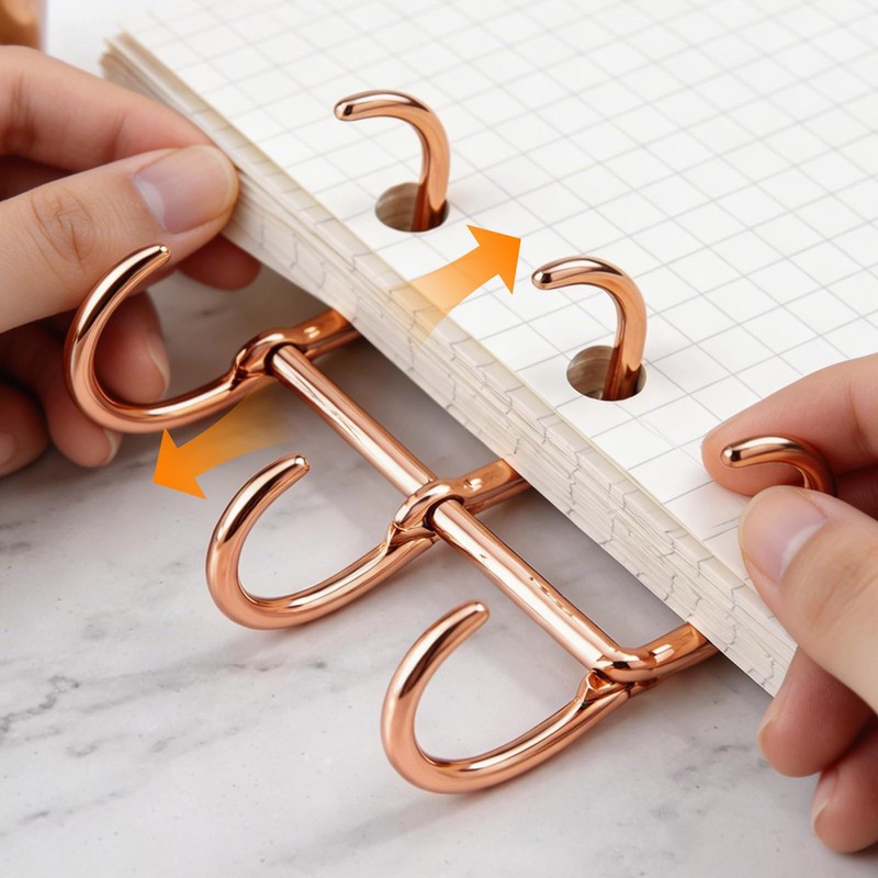 YONGDING Loose Leaf Binder Ring, Binding Binding, 3 Holes, Hole