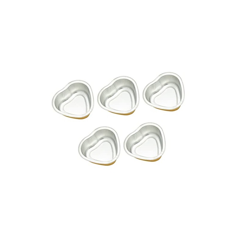 Cuenco de Metal Dorado Forma de Corazón para Depilación, 5