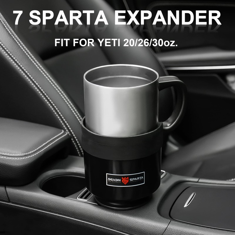 Seven Sparta 2 Pack Car Cup Holder Expander with Adjustable