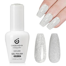 CHERIMOYA Esmalte Glitter en Gel Semipermanente Brillos Multicolor para Uñas 15ml Amplia Gama de Colores Gel Polish Colorido Soak Off UV LED Alta Pigm