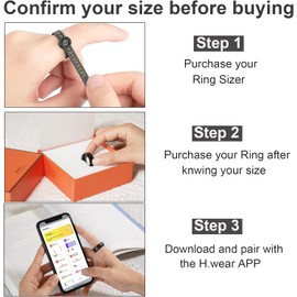 SJIE Smart Ring-No App Subscription, Wearable Sleep Tracking, Fitness Tracker Ring R15 (R15, Black, 9)