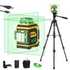 PREXISO Rechargeable 360° Self Leveling Green Laser Level with Tripod,