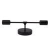 E27 E26 Double Wall Light Base Iron 85‑265V Black Modern