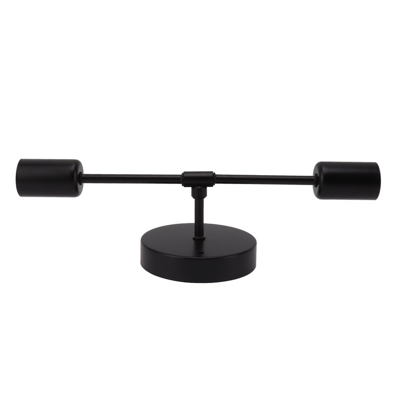 E27 E26 Double Wall Light Base Iron 85‑265V Black Modern