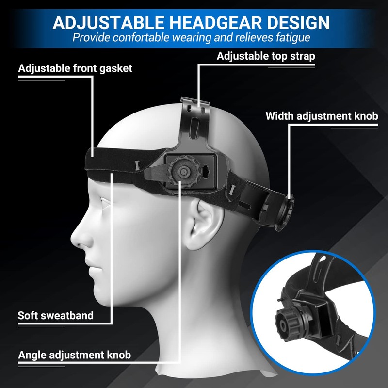 DEKOPRO Auto Darkening Solar Welding Helmet ARC TIG MIG Weld