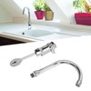Foot Pedal Faucet Set Stainless Steel Hands Free Silver Touchless