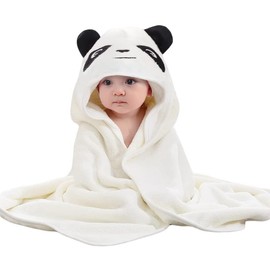 HiABsee Baby Towels with Hood Ultra Soft Hooded Baby Towels Newborn, Unique Animal Design Baby Bath Towel for Boy and Girl, Panda