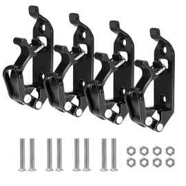 WANDGU 4 Stück Schaufelhalter für Dachträger: 33mm Schaufelhalterung für Dachträger, Schaufel Halterung Axthalter Dachträger Zubehör, Zubehör Metall Gummiklemme für Offroad Dachgepäckträger, Boote, Ax