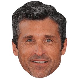 Patrick Dempsey (Stubble) Celebrity Mask, Flat Card Face, Fancy Dress Mask