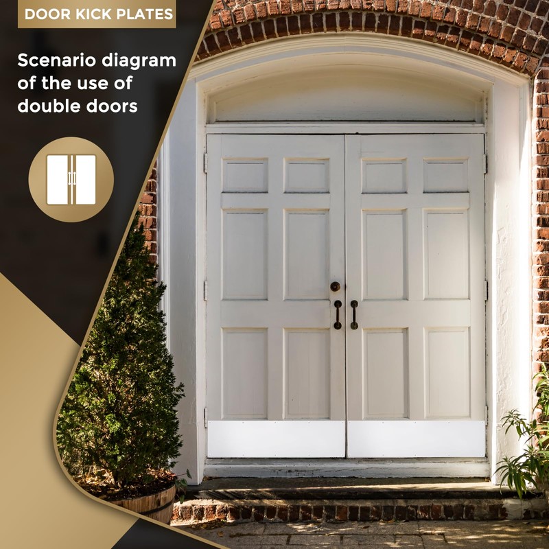 uxcell 2pcs Door Kick Plate, 6 x 32 Inches Aluminum