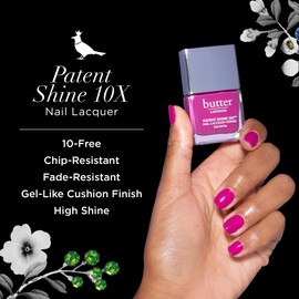 butter LONDON Patent Shine 10X Nail Lacquer Polish, Bonkers (Magenta-Red) - Gel-Like Finish & Chip-Resistant Nail Lacquer Helps Protect & Strengthen Nails - Non-Toxic & Cruelty-Free (0.4 Fl Oz)