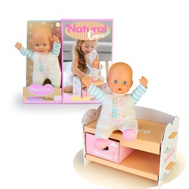 Nenuco - Natural Colour Doll with 25 cm Cardboard Changing Mat and Soft Body (NFN79000)