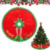 Elf Christmas Tree Skirt, 125 cm / 48 inches, Large