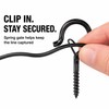20-Pack Black Q-Hanger Screw Hooks with Safety Buckles, 2.2-Inch, 40
