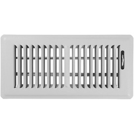 Shoemaker Manufacturing, Glossy White, 4x10, Premium Floor Register, All Steel Heavy Duty Vent Cover