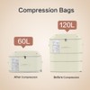 Space-Saving Compression Bags 4-Pack with See-Through Window | Reusable Closet