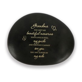 Memorial Stone Loss of Grandmother Sympathy Gifts for loss of Grandmother Grandma Sympathy Memorial Gifts Grandma Remembrance Funeral Bereavement Condolence Gift Pebble Grave Decorations for Cemetery