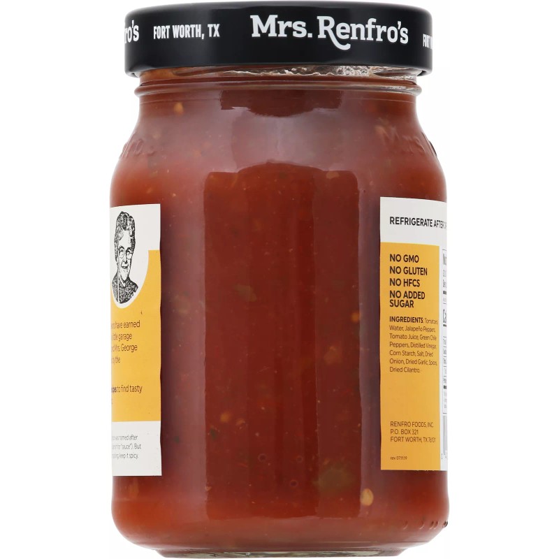 Mrs. Renfro's Salsa Picante Hot 16 oz (Pack of 6)