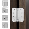 Hommyzone Adjustable Spring Door Hinge 4”X 4”, Stainless Steel Self-Closing