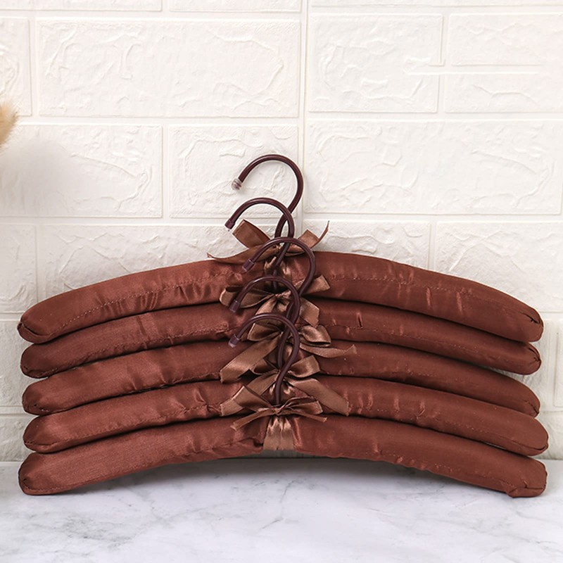 5 Pack Solid Sponge Hanger Non-Slip Wrapping Padded Hangers Clothes
