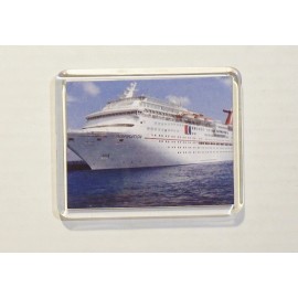 REFRIGERATOR MAGNET CARNIVAL INSPIRATION #3 CRUISE SHIP - 3.5”x 3”