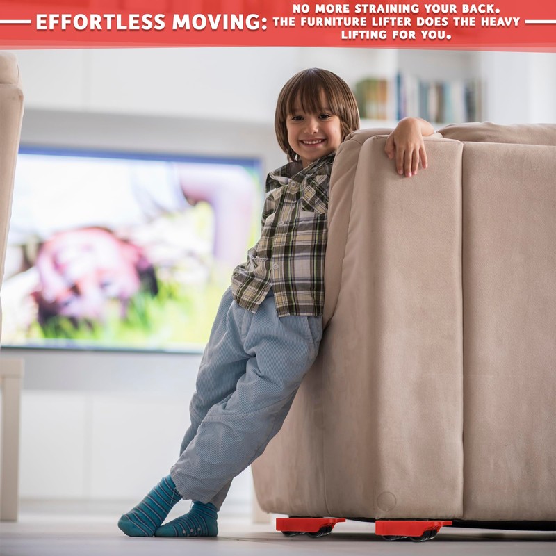 Furniture Lifter Tool & Furniture Moving Sliders Set 360° Rotating