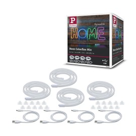 Paulmann 70558 Neon Colorflex LED Strip incl. 4x4.5 watts Light Strip Blue, Green, Orange, Pink Pliable Light Plastic LED Strip