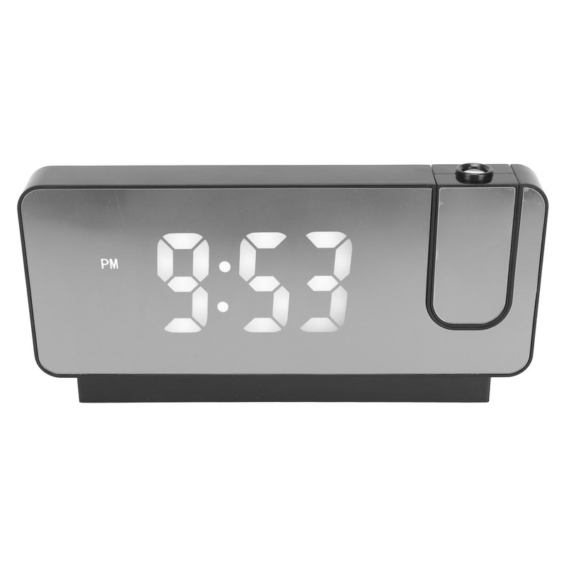 Projection Alarm Clock Time Date Temperature Display 180 Degree Wide