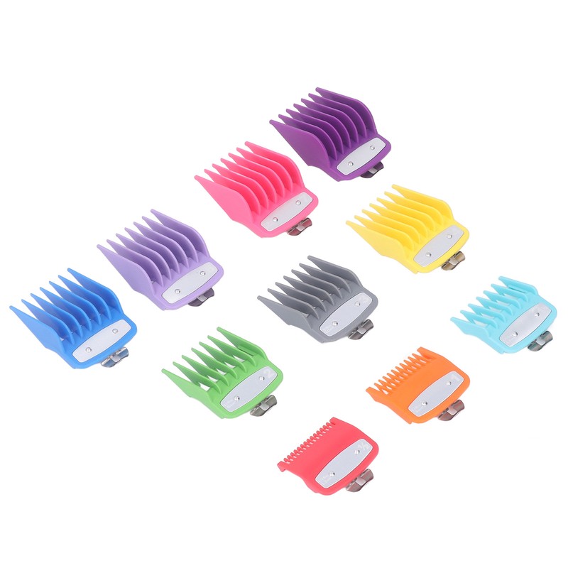 10 Sizes Hair Clipper Combs Guides Professional Colorful Number Coded