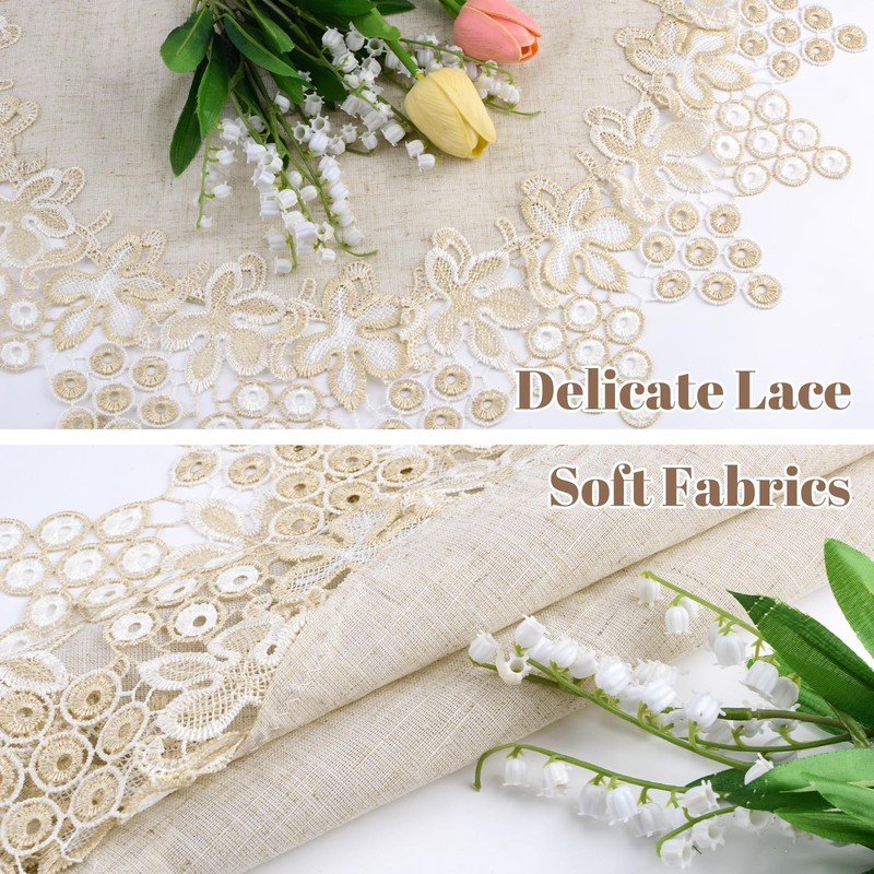 URROMA Polyester Round Doily, Grape Lace Polyester Round Tablecloth Cover