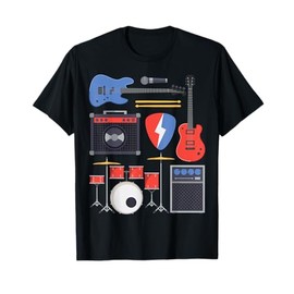 Rock Star Guitar & Band Instruments Rock & Roll Music Singer T-Shirt