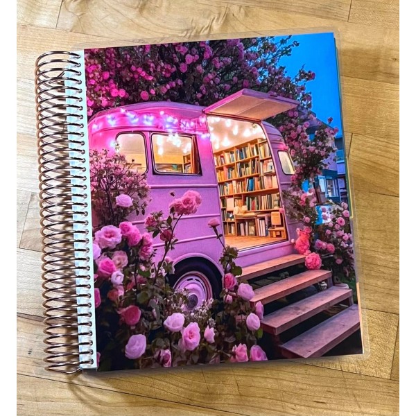 Handmade Pink Mobile Library Cover Set 4 use w/ Erin