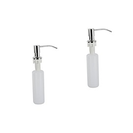 GRIRIW 2pcs 300ml Liquid Soap Dispenser Shampoo Lotion Pump Stainless Steel Nozzle Plastic Bottle for Kitchen Bathroom