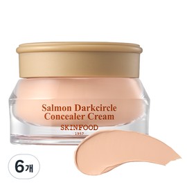 Skinfood Salmon Dark Circle Concealer Cream 10g, 6 pieces, No. 1 Salmon Blooming / 스킨푸드 연어 다크서클 컨실러 크림 10g, 6개, 1호살몬블루밍