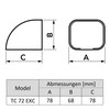 End Piece Black TC 72 EXC for Duct Cable Duct