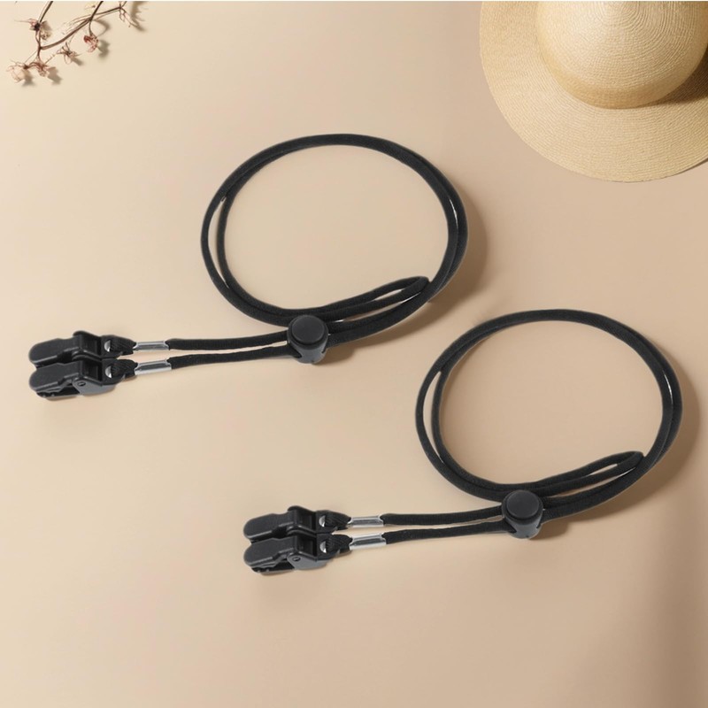 4 Pcs Adjustable Hat Strap Clips, Removable Hat Chin Cord