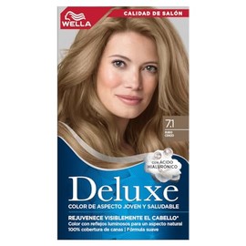 Wella Deluxe, Tinte Permanente 7.1 Rubio Cenizo, 207 G