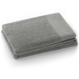 AmeliaHome Hand Towel Steel 50 x 100 cm 100% Cotton Quality Absorbent Silver Grey Amari