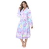 RONGTAI Womens Bathrobe Ladies Fleece Plush Warm Long Robes （X-Large,Star）
