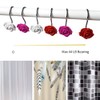Actpe 12pcs Shower Curtain Hooks, Home Decorative Rustproof Shower Curtain